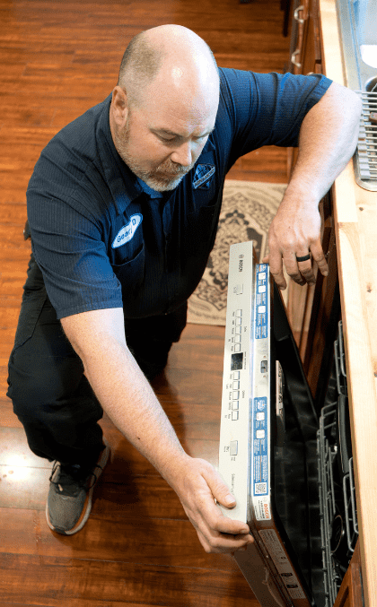 Quality inspection during dishwasher repair in Durango